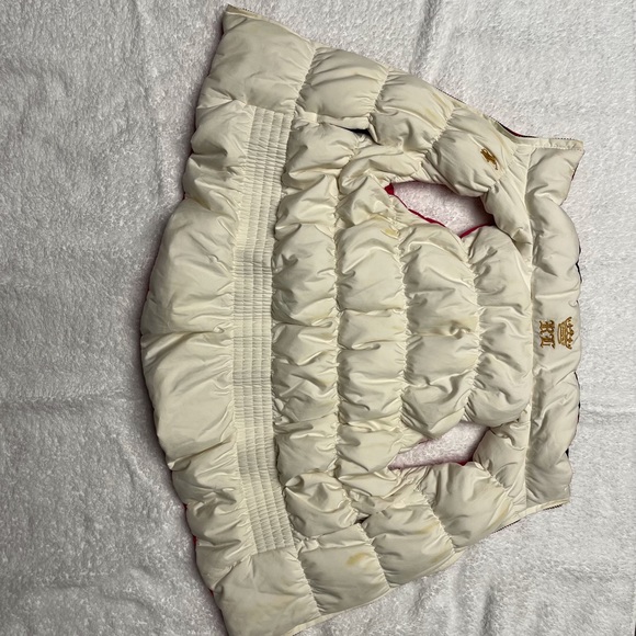 Ralph Lauren pink and gold girls puffer vest - Picture 2 of 7